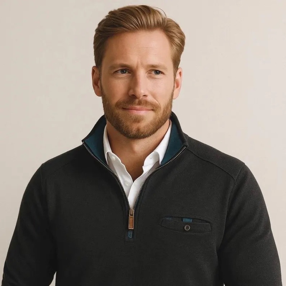 Ted Baker London Charcoal Half-Zip Sweater – Men’s Size 3 (Medium)